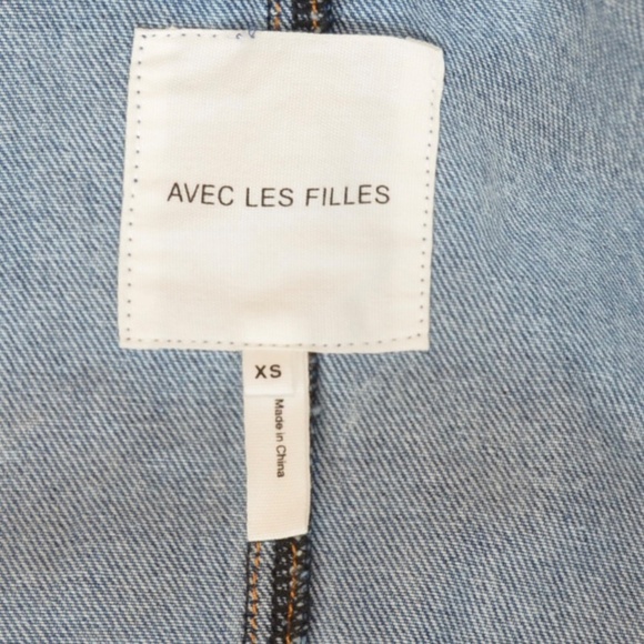 Avec Les Filles Denim Trench Coat - Picture 6 of 10
